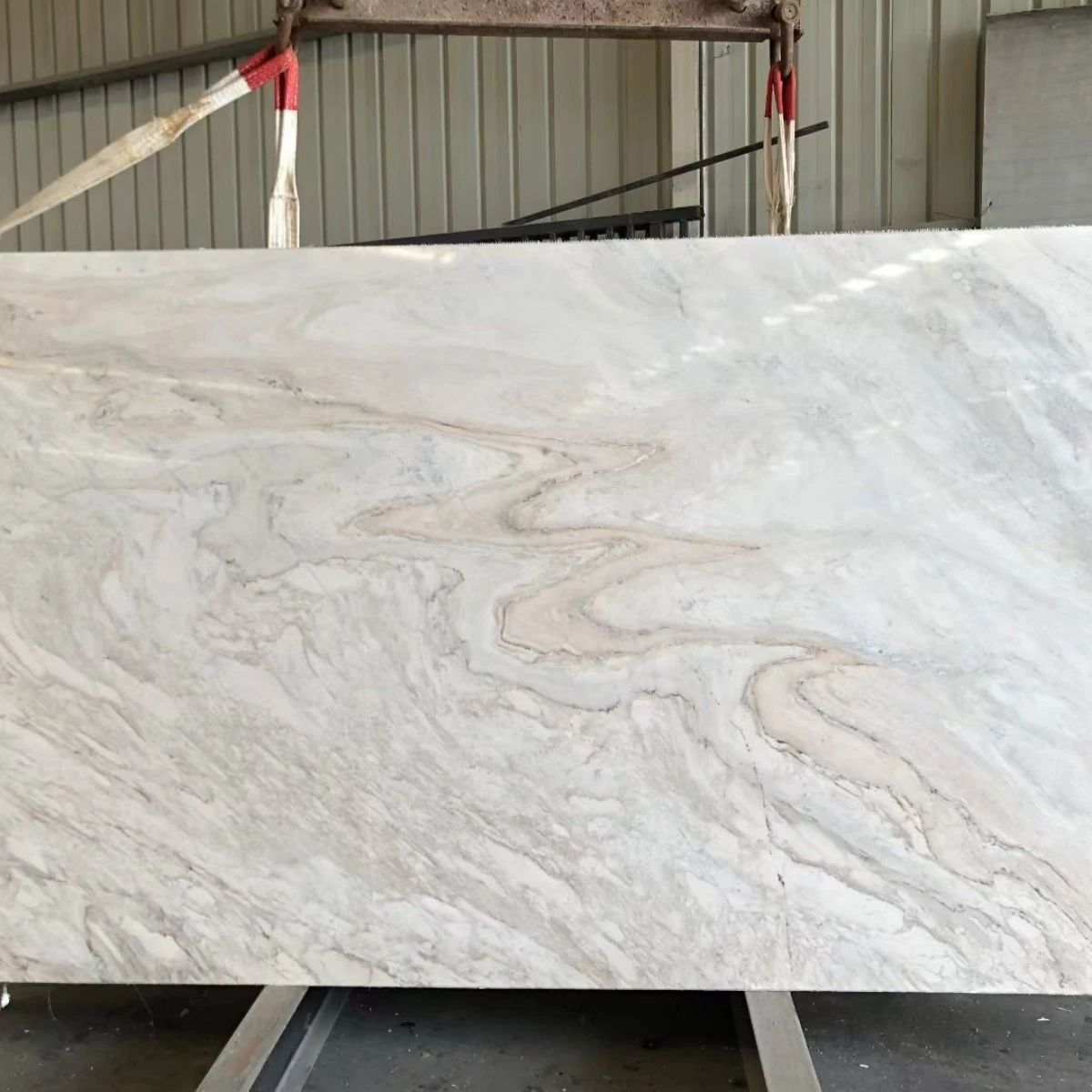 Palissandro White Marble staircase with elegant flowing texture.jpg